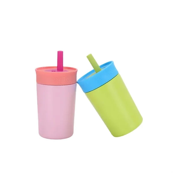 12 oz Kids Insulation Stainless Steel Tumbler with Straw