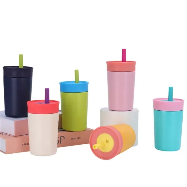 12 oz Kids Insulation Stainless Steel Tumbler with Straw