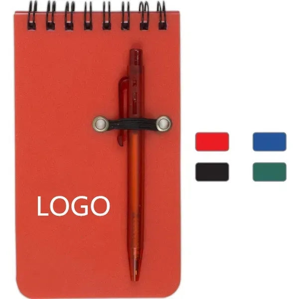 Pocket Sized Spiral Jotter Notepad Notebook With Pen