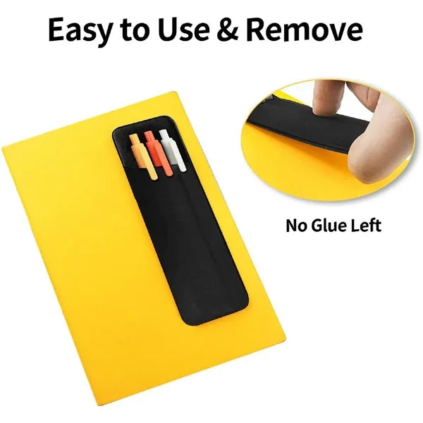 Ultra-thin Sticky Leather Pen Pouch for Notebook