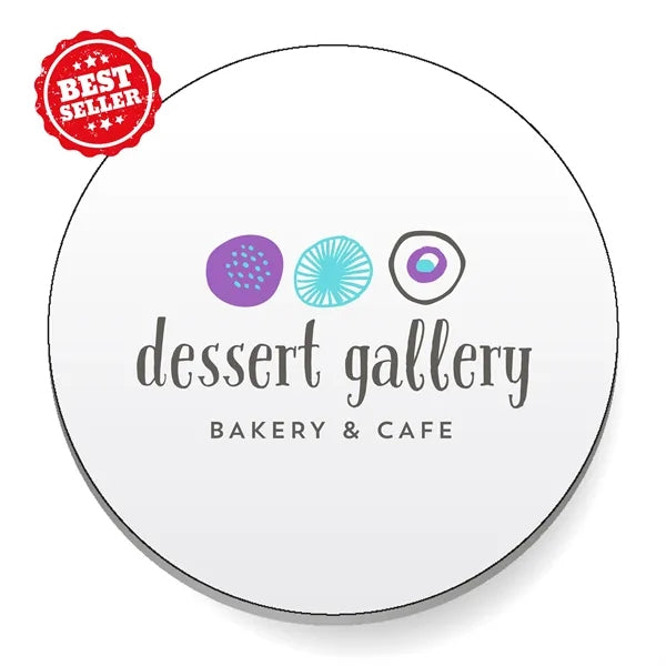 Coaster Round 4 inch Pulpboard Digital Print - Medium 40pt
