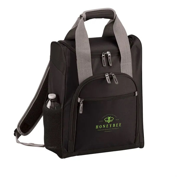 RPET 24-Can Backpack Cooler - Insulated Bag, Eco-Friendly