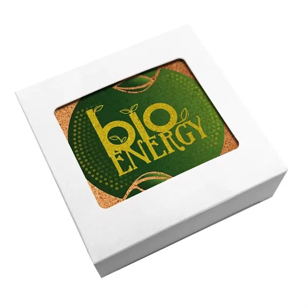 Cork Wood Coaster set of 2