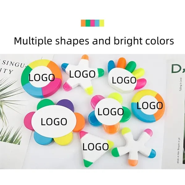 Flower-shaped graffiti fluorescent marker for stationery