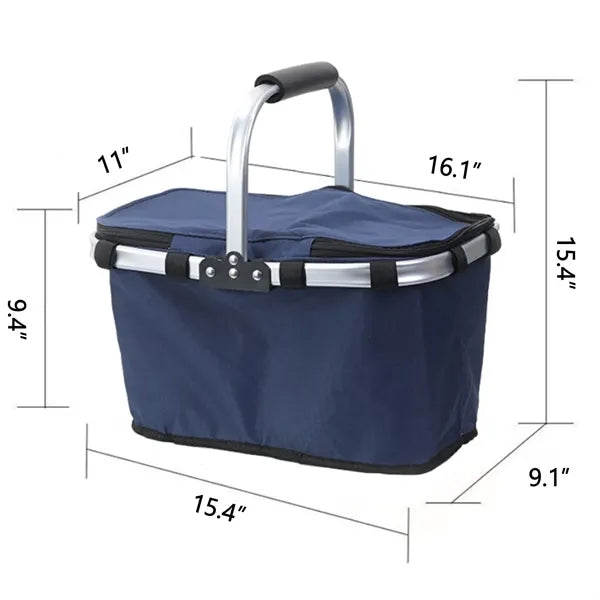 Insulated Picnic Basket Collapsible Cooler Bag