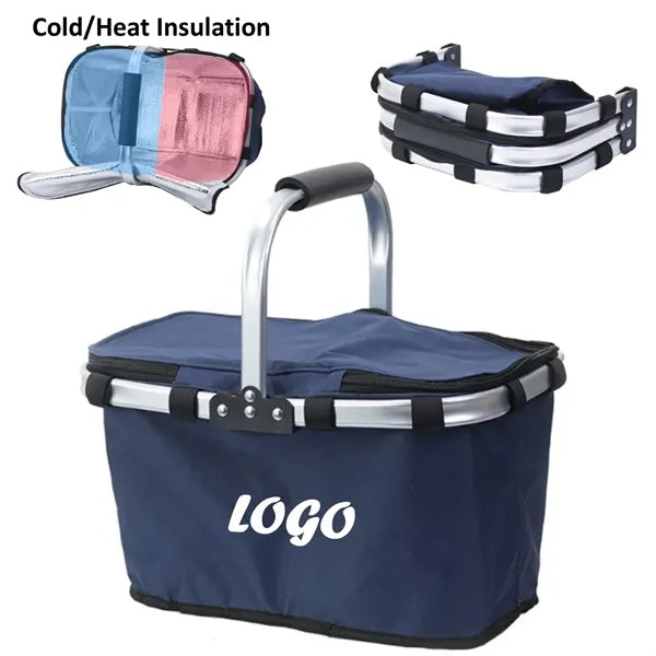 Insulated Picnic Basket Collapsible Cooler Bag
