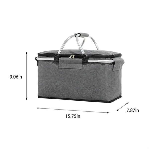 Outdoor foldable cooler bag insulation picnic basket