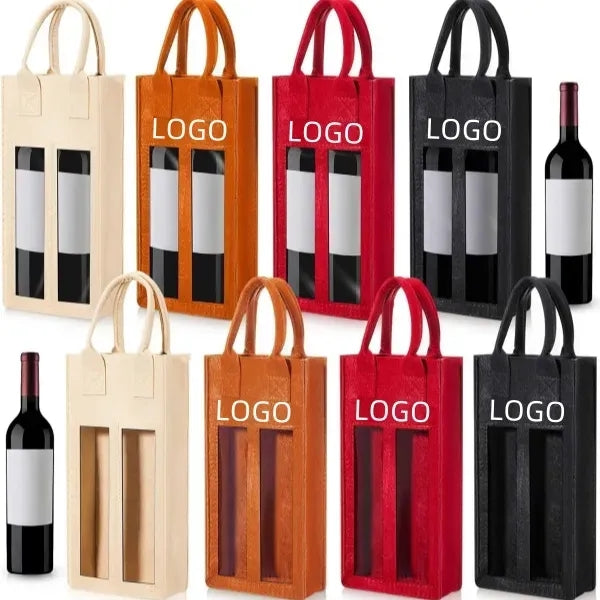 Red wine double handbag shockproof protective cover gift bag