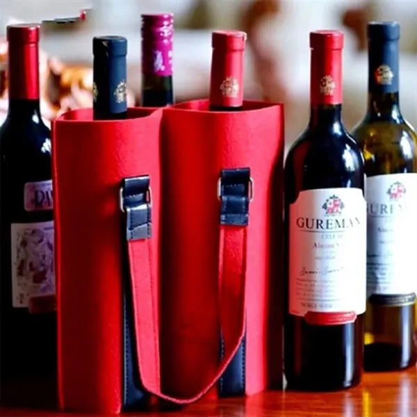 Red wine double handbag shockproof protective cover gift bag