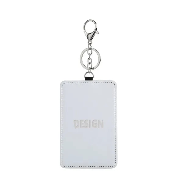 PU Leather ID Holder Keychain