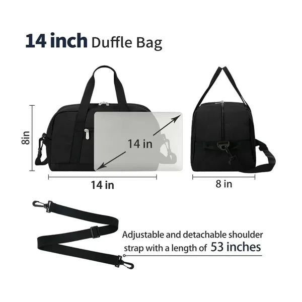 Small Gym Bag 14 inch lightweight Carry On Mini Duffel