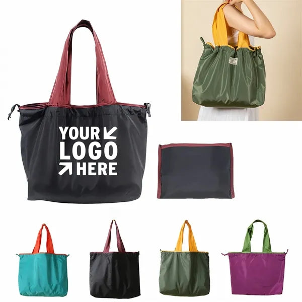 Large Foldable Drawstring Eco-Friendly Shopping Bag