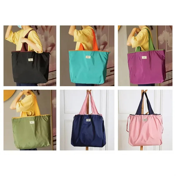 Large Foldable Drawstring Eco-Friendly Shopping Bag