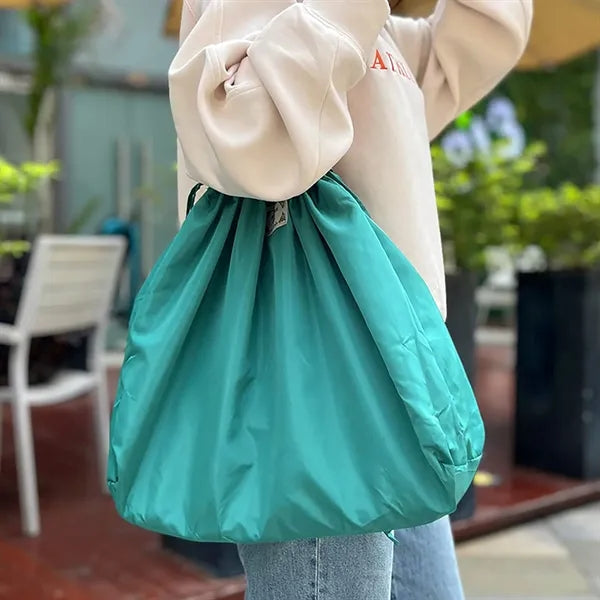 Large Foldable Drawstring Eco-Friendly Shopping Bag