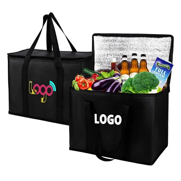 30L Large Insulated Grocery Bags Collapsible Cooler Box