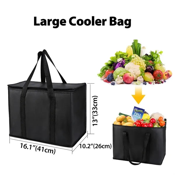 30L Large Insulated Grocery Bags Collapsible Cooler Box