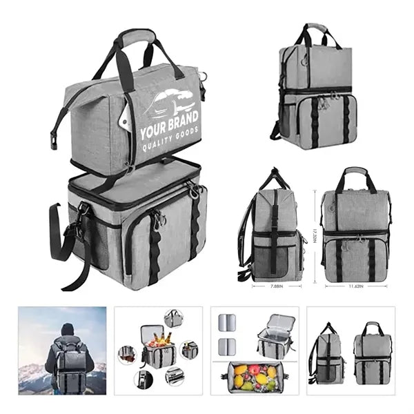 Large Double Layer Waterproof Box Proof Cooler Backpack