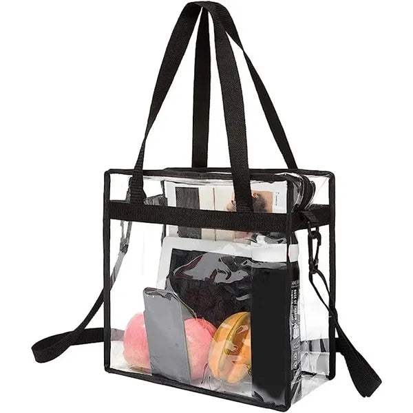Clear Tote Bag with Zipper Closure