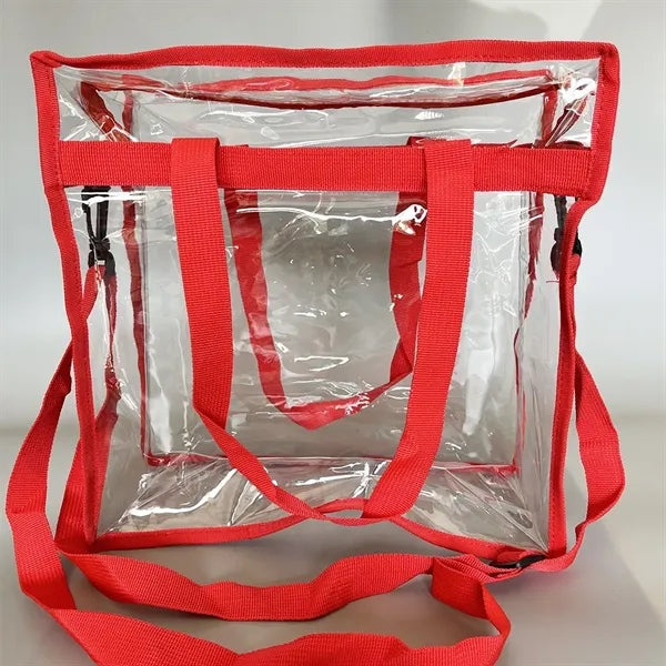 Clear Tote Bag with Zipper Closure