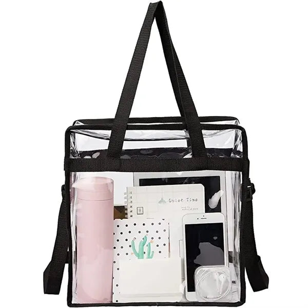 Clear Tote Bag with Zipper Closure