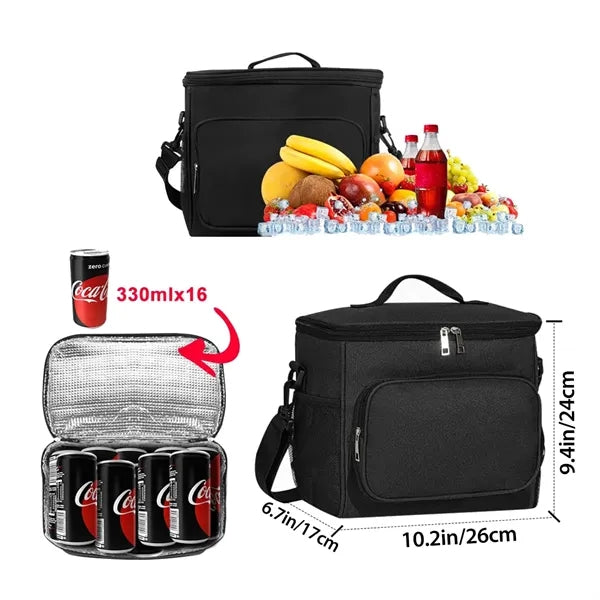 16-Can Insulated Lunch Cooler Bag for Work and Picnic