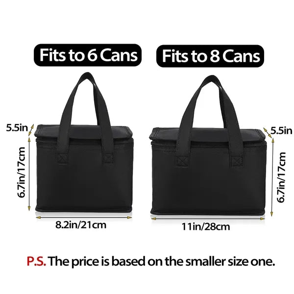 Portable Insulated Cooler Bag (6-Can & 8-Can Available)