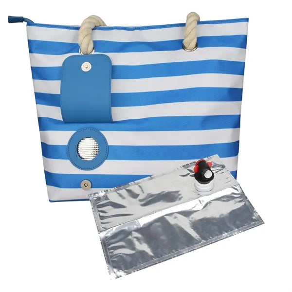 Beach Wine Tote Cooling Bag