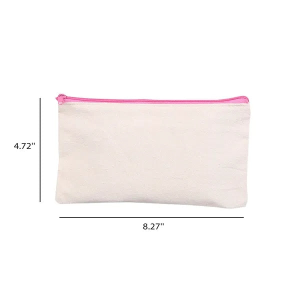 Multipurpose Canvas Pen Case Blank Makeup Bags