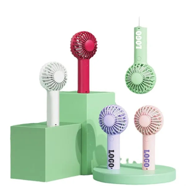 Mini Rechargeable Handheld Fan with 3 Speed Settings