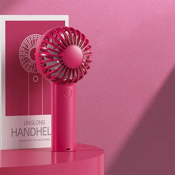 Mini Rechargeable Handheld Fan with 3 Speed Settings