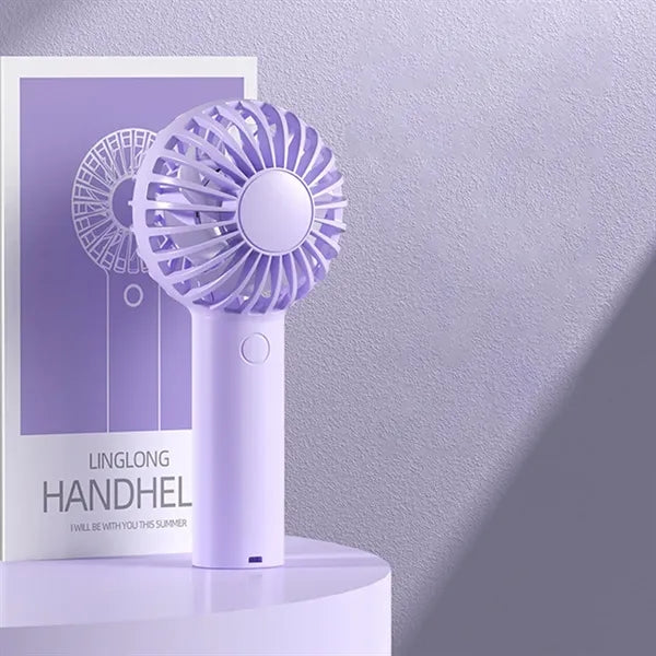 Mini Rechargeable Handheld Fan with 3 Speed Settings