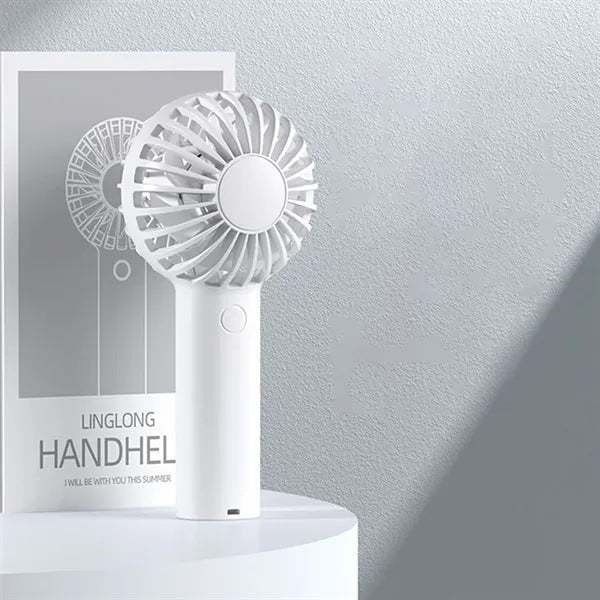 Mini Rechargeable Handheld Fan with 3 Speed Settings