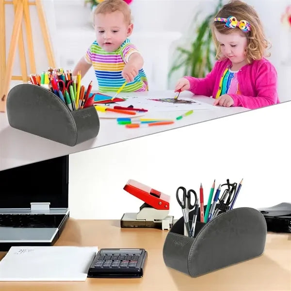 PU Leather Remote Control Storage Box