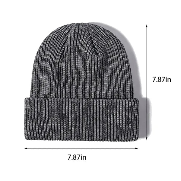 Unisex winter fashion warm dome cuffed knitted hat beanie