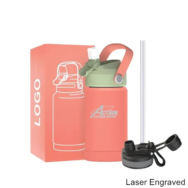 12 oz Kids Double Wall Stainless Steel Sports Water Bottle