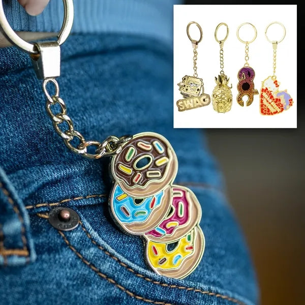 100% Customizable KEYCHAIN, hard or soft enamel- NA MADE