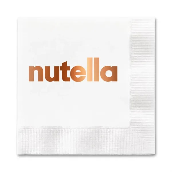 Foil Stamped 1-Ply White Luncheon Napkin, FSC Certified