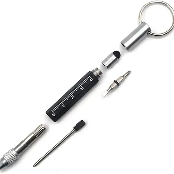 Multi-Function Keychain Six functions Tool Pen