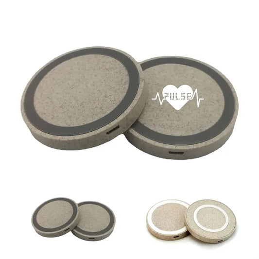 10W Eco Friendly Wireless Charging Pad Made of Wheat Straw