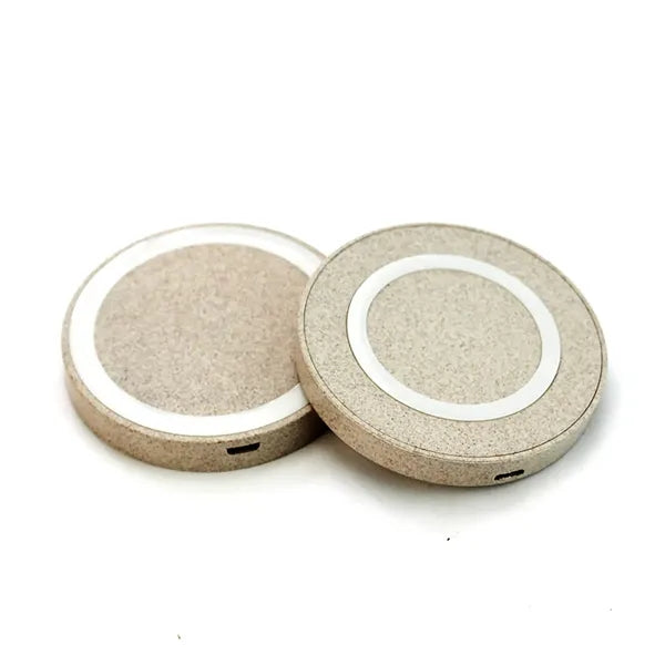 10W Eco Friendly Wireless Charging Pad Made of Wheat Straw