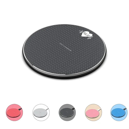 10W Ultra-Thin Round Aluminum Alloy Wireless Charging Pad
