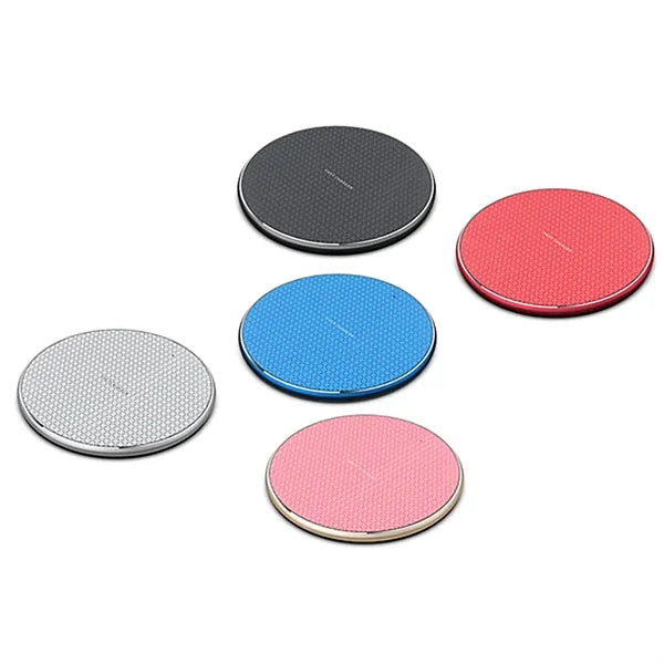 10W Ultra-Thin Round Aluminum Alloy Wireless Charging Pad