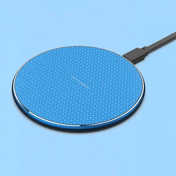 10W Ultra-Thin Round Aluminum Alloy Wireless Charging Pad