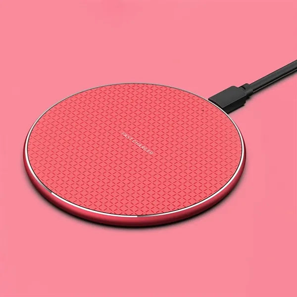 10W Ultra-Thin Round Aluminum Alloy Wireless Charging Pad
