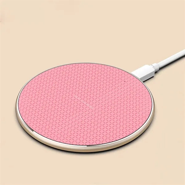 10W Ultra-Thin Round Aluminum Alloy Wireless Charging Pad