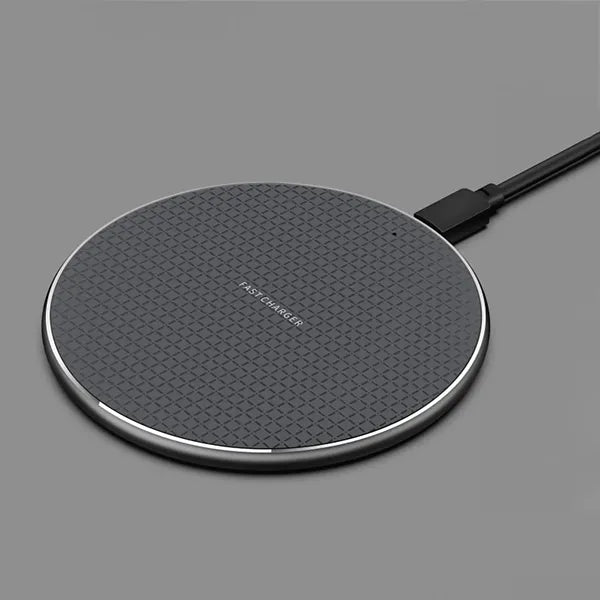 10W Ultra-Thin Round Aluminum Alloy Wireless Charging Pad