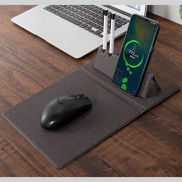 15W Foldable Leather Portable Mouse Pad