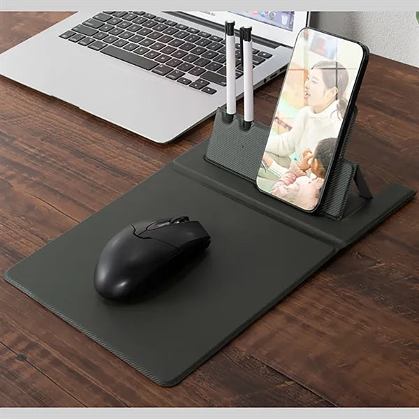 15W Foldable Leather Portable Mouse Pad