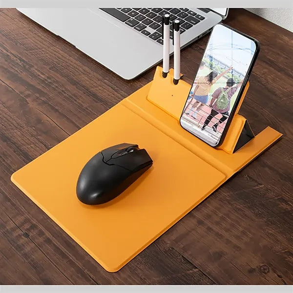 15W Foldable Leather Portable Mouse Pad