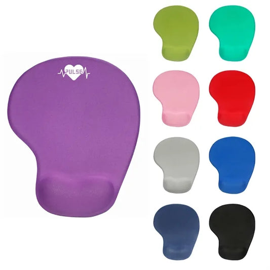 Rubber Mouse Pad With Wrist Support & Anti-Slip Base